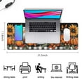 thumbnail image 5 of Happy Thanksgiving Fall Pumpkin Sunflower Large Gaming Mouse Pad Extended Desk Mouse Pad with Stitched Edges, Non-Slip Base, Water Resist Keyboard Pad for Gamer, Office & Home, 31.5 X 11.8 in, 5 of 7