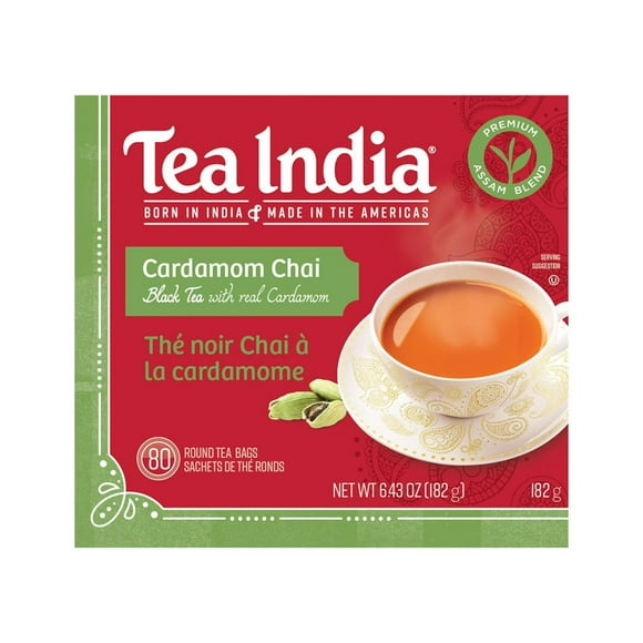 Tea India Cardamom Chai, 80 pack / 182 g