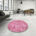 thumbnail image 4 of Ahgly Company Machine Washable Indoor Square Traditional HotPink Area Rugs, 8' Square, 4 of 7