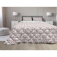 thumbnail image 1 of I Love You Comforter & Sham Bedding Set, Beauty of Love Style Typography Birthday Forever Never Let Me Go Print, 3 pcs Duvet Set Microfiber Filling Quilt, 5 Sizes, Red Black White, by Ambesonne, 1 of 4