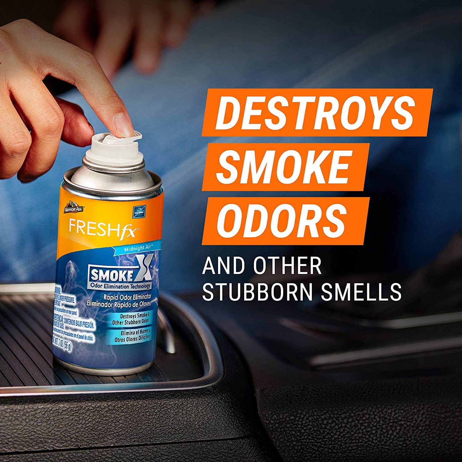 Armor All FRESH Fx Smoke X Rapid Auto Odor Eliminator – Midnight Air Scent  (2 Ounces) 