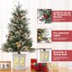 thumbnail image 4 of 3-foot artificial christmas trees con lighting, elk base, 70 LED lights, battery operated y timer function, 4 of 7