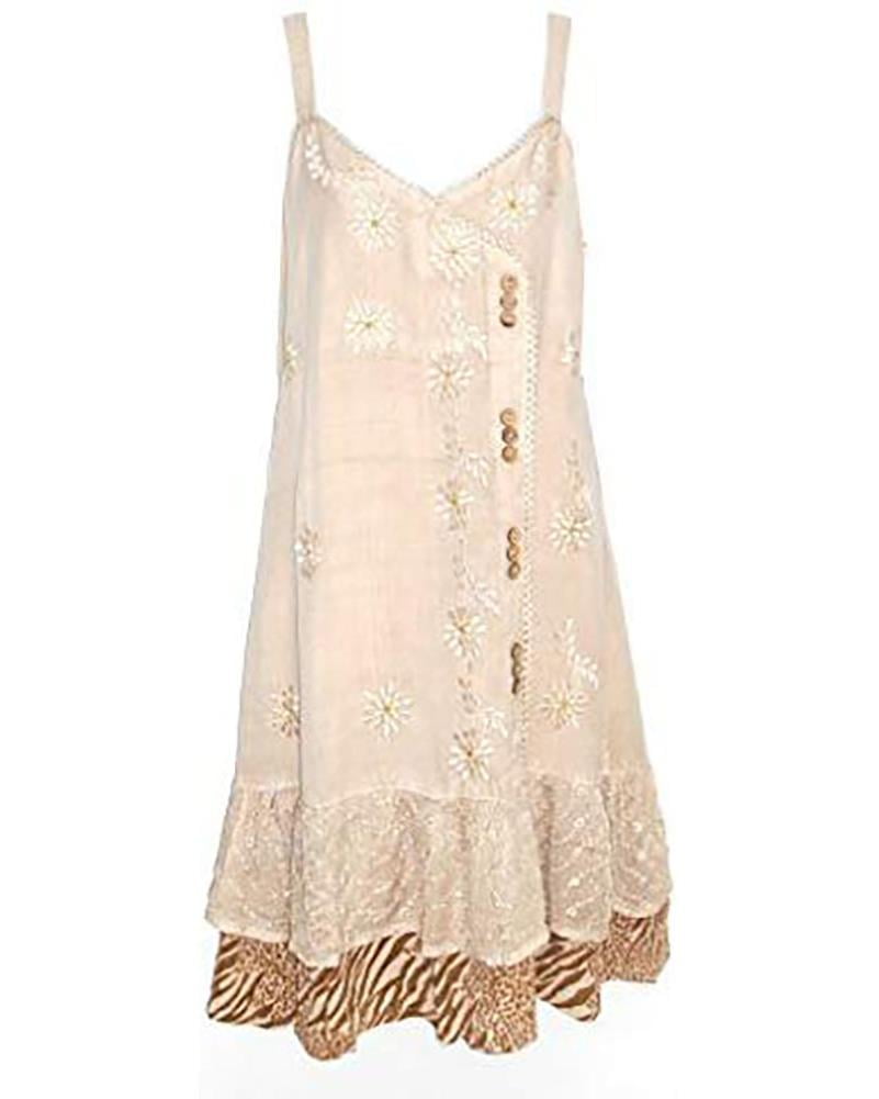Raya Sun - Women's Cotton Blend Swing Missy Dress With Fun Print Ruffle ...