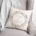 thumbnail image 3 of Creative Products Merry and Bright Wreath 18x18 Spun Poly Pillow, 3 of 3