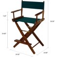 thumbnail image 3 of Extra-Wide Premium 24" Director's Chair Oak Frame with Hunter Green Canvas, Counter Height, 3 of 13