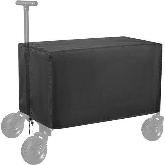Garden Wagon Cover,Waterproof Dustproof Wagons Rain Cover,Outdoor Foldable Wagon Cover for Canopy Trolley Cart.Heavy Duty Wagon Accessories for Outdoor Garden Camping Shopping.D22 x W38 x H20 Black