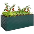 thumbnail image 1 of Outsunny Galvanized Raised Garden Bed, 5' x 3' x 2' Planter Box, Green, 1 of 10