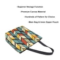 thumbnail image 3 of FORMRS Womens Canvas Tote Bag with Zipper Inner Pocket Shoulder Handbag, Yellow Geometric, 3 of 7
