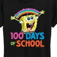 thumbnail image 3 of SpongeBob SquarePants - 100 Days Of School Spongebob - Women's Short Sleeve Graphic T-Shirt, 3 of 6
