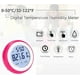 thumbnail image 4 of Reloj Termómetro Digital, Monitor de Temperatura y Humedad,Reloj Despertador con Pantalla Táctil y Retroiluminación Magnética para el Hogar, la Cocina, la Oficina y la Habitación Del Bebé (Rosa), 4 of 9