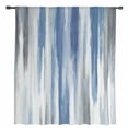 thumbnail image 2 of Blue Gray Semi Sheer Curtains Drapes for Living Room, Bedroom, French Doors Window 54 Inches Long, Modern Simple Abstract White Ombre Texture Rod Pocket Chiffon Curtain Drapery Voile Draperies Panel, 2 of 6