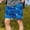 G_ Dark Blue, variant on kosheko Mens Mid Rise Blue Palm Tree Print Casual Shorts, Drawstring Waist Textured Breathable Vacation Bottoms Blue S