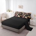 thumbnail image 5 of Manfei Teens Girls Flying Butterflies Bedding Comforter Set 7pcs,Chic Floral Flowers Queen Bedding Sets Super Cozy,Spring Garden Queen Sheet Sets,Ultra Soft Home Decor,Reversible, 5 of 8