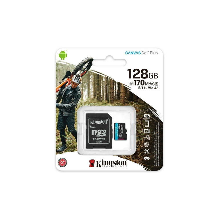 Kingston 128GB microSDXC Canvas Go Plus 170MB/s Read UHS-I Class