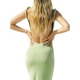 thumbnail image 4 of VISgogo Vestido largo sin mangas para mujer, ajustado, sin espalda, de color sólido, con cuello en forma de U, de una pieza VISgogo  moda, 4 of 9