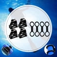 thumbnail image 1 of 8 piezas de clips de buceo, soportes de tubo, piezas de repuesto, accesorios subacuáticos, sujetadores de correa de máscara de snorkel de silicona,, 1 of 7