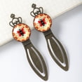 thumbnail image 3 of Coccinella septempunctata Vintage Copper Crown-Shaped Bookmarks: Stainless Steel Material, Gift Set for Readers and Book Lovers, Including 2 Bookmarks, 3 of 5