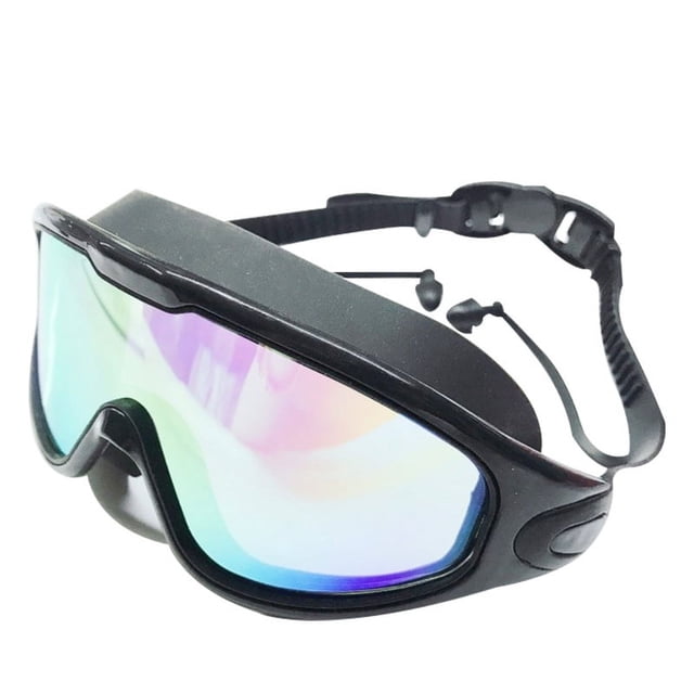 Gafas sumergibles Brillar HD grandes marcos para adultos con tapones para los oídos negras