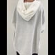 thumbnail image 5 of Sudadera Holgada de Larga para Mujer, Informal, con Botones y Capucha, con Bolsillo. Flor Gris XL, 5 of 8