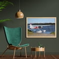 thumbnail image 2 of Airplane Wall Art with Frame, Real Life Picturesque of a Floatplane in the Lake Rural Landscape Illustration, Printed Fabric Poster for Bathroom Living Room, 35" x 23", Multicolor, by Ambesonne, 2 of 2