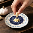 thumbnail image 4 of 1Pc All-In-One Premium Ceramic Garlic Grater Plate - Cross Glazed Design and Style - for Garlic, Ginger, Chocolate, and More -4.8In(Blue3) Happy Day!, 4 of 4