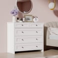 thumbnail image 7 of SunsGrove Dresser for Bedroom with 5 Drawers, White Chest of Drawers, Wood Storage Organizer with Metal Handles for Hallway, Living Room,Closet, 7 of 7