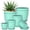 Aqua, variant on Utopia Home - Plant Pots Indoor with Drainage - 7/6.6/6/5.3/4.8 Inches Home Decor Flower Pots - Plastic Planters for Indoor Plants, Cactus, Succulents Pot (Spotty Mint, Pack of 5)