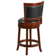 thumbnail image 5 of Emma + Oliver 26"H Dark Cherry Wood Counter Height Stool with Swivel Seat, 5 of 8
