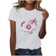 thumbnail image 1 of Tops Cortos para Mujeres, Cuello Redondo Impreso de Manga Corta Top Casual Hecho de Poliéster Cómodo para el Uso Diario de Primavera Verano, Manga Corta Top, 1 of 4
