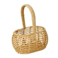 thumbnail image 2 of Cesta portátil de ratán, cesta para recoger, artesanías resistentes, ratán ligero, tejido a mano marrón claro, 2 of 7