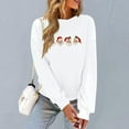 thumbnail image 4 of Women's Crewneck Shirts Christmas Sweatshirts Top Fashion Cute Santa Claus Printed Pullover Winter Long Sleeve Sweaters Loose Plus Size Blouses Tops, 4 of 6