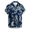 thumbnail image 4 of LYXSSBYX Mens Shirts Short Sleeve Clearance under 5.00 Men Shirt Print Short Sleeve Shirt Males Funny Tropical Casual Hawaiian Beach Shirt, 4 of 5