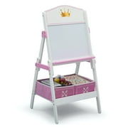 Delta Children Princess Crown Wooden Activity Easel with Storage , Greenguard Gold Certified