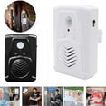 thumbnail image 1 of CHUANK Mini PIR Motion Sensor Activated Voice Reminder   Multiple Recorded Sounds Player Halloween Christmas Sound Effect for Shop Store Factory Supermarket (black), 1 of 17
