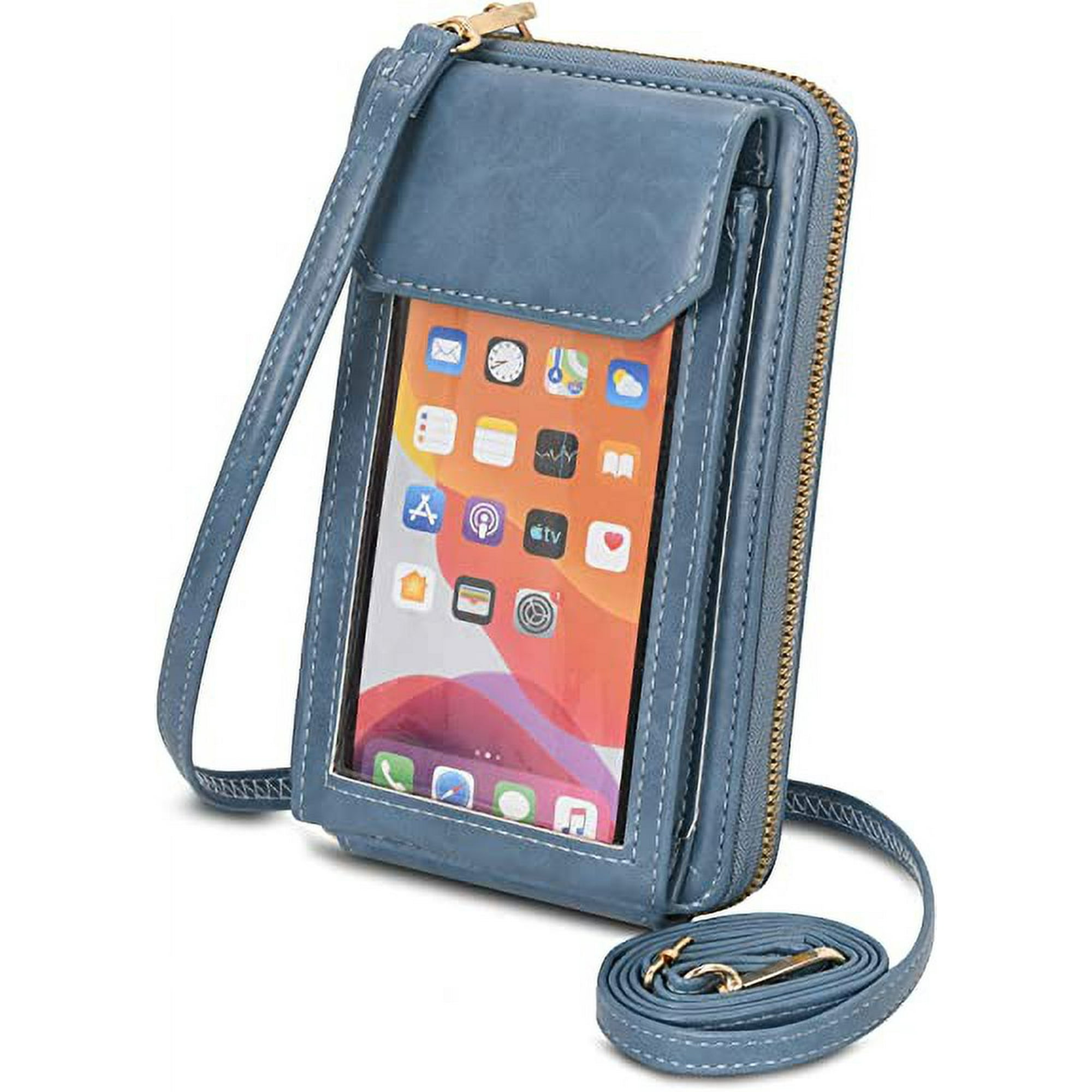 Crossbody purse with phone window hotsell