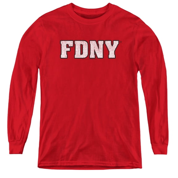 New York City - Fdny - Youth Long Sleeve Shirt - Medium