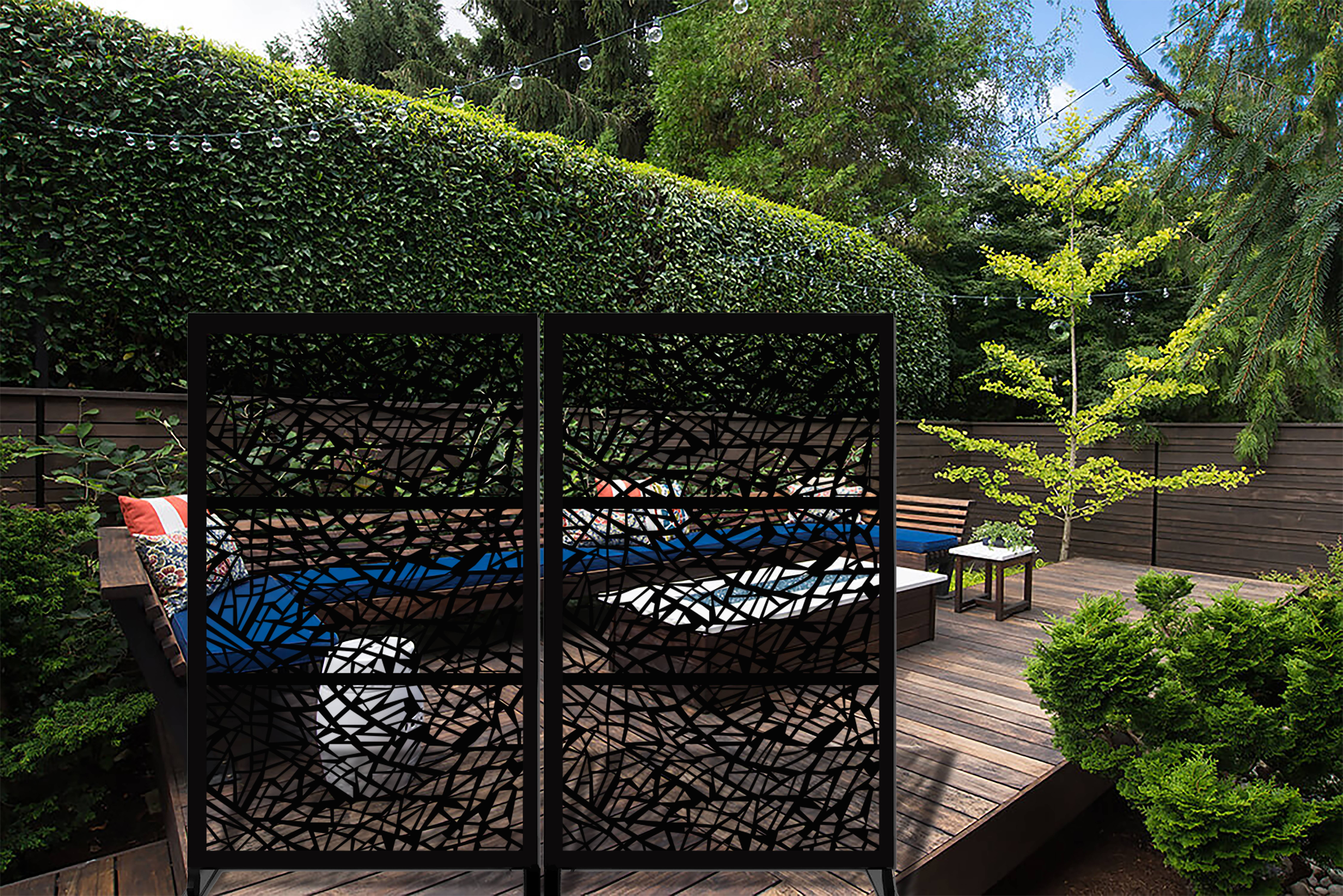 Garden Screen Divider : Bamboo 4 Panel Folding Room Divider Screen w