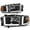 Black / Amber, variant on DNA Motoring For 94-02 Dodge Ram 1500 2500 3500 LED DRL Black Amber 4pcs Corner Headlight Lamps