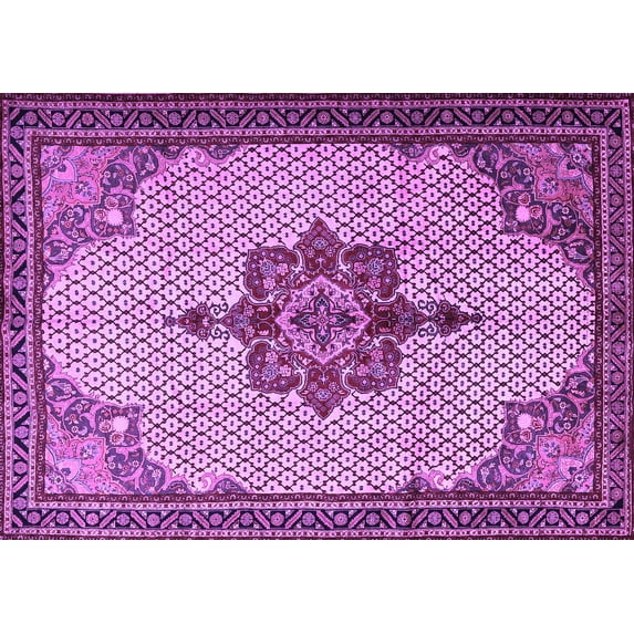Ahgly Company Indoor Rectangle Persian Purple Traditional Area Rugs, 4' x 6'