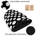 thumbnail image 3 of joogoo White Polka Dots Beanie Hats Cuffed Winter Warm Knit Thick Beanies, 3 of 7