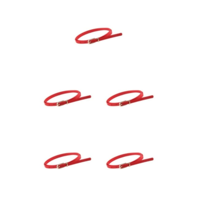 relayinert Ceinture Ajustable Style Classique PU pour Femmes Artisanat Exquis Simple Bretelles Intemporelles Rouge 5Set