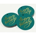thumbnail image 3 of Inkdotpot Pack Of 100 Happy Holiday Favor Paper Tags Craft Real Gold Foil Hang Tags, 3 of 6