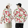 thumbnail image 6 of Kll Strawberry1 Print Men'S Women’s Upf 50+ Sun Protection Outdoor Hoodie Jacket Long Sleeve Fishing Hiking Performance Shirt- Large, 6 of 8