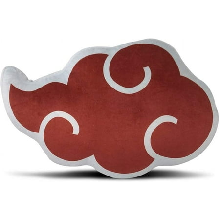 Naruto Pillow Cloud Shaped/Molded Red Colored , Shippuden Akatsuki Pillow, [10.5” x 16.5”], by Just Funky