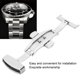 thumbnail image 3 of Hebilla de cierre de reloj de acero inoxidable hebilla desplegable Cierre de correa de reloj Accesorio de repuesto Plata 18 mm 20 mm 22 mm para su elección(20mm) Unbranded 1510200036713, 3 of 7