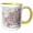 Yellow/White, variant on 3drose, Place Du General De Gaulle, Old Town, Lille, France, 11oz Two-tone Black Mug