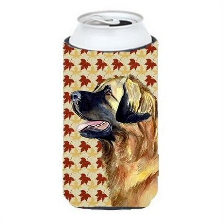 

Leonberger Fall Leaves Portrait Tall Boy Hugger - 22 To 24 oz.