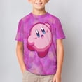 thumbnail image 2 of T-shirt pour Enfants Confortable Mode Été Star Kirby Manches Courtes Décontracté Mode Sport Col Rond T-shirt Doux, 2 of 8