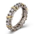 thumbnail image 3 of Birdeem Full Diamond Color Separation Ring Super Delicate and Super Airy Feeling Full Color Couple Ring, 3 of 10