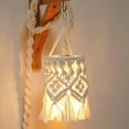 thumbnail image 1 of Pantalla de Lámpara Macramé Colgante Elaborada con Cuerda Funda Tejida Bohemia para Lámpara Accesorio Redondo de Techo Artesanal Cubierta Decorativa, 1 of 8